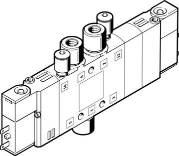 Festo 5/3 Échappement DAir Électrovanne QS-4 180l/min -, Verzenden