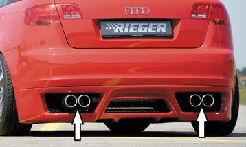 Rieger einddemper, links / rechts, zijdelings verschoven | g, Auto-onderdelen, Verzenden, Nieuw, Audi