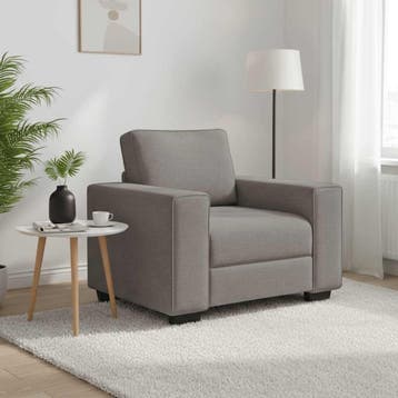 vidaXL Sofastoel Taupe 100x77x82 cm Stof, Huis en Inrichting, Zetels | Zetels, Verzenden, Nieuw