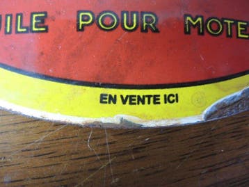 En Vent ici. Shell - Huile pour moteurs - Aeroshell - Plaque