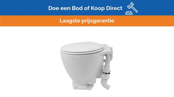 Bieden: Jabsco Lite Flush Electric Toilet 24V - Remote Cont, Watersport en Boten, Bootonderdelen, Ophalen of Verzenden