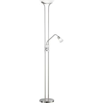Witte LED Vloerlamp - Dimbaar, Warm Wit 2700K–3000K, 20W LED, Verzenden