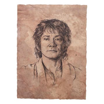The Hobbit Art Print Portrait of Bilbo Baggins 21 x 28 cm, Ophalen of Verzenden
