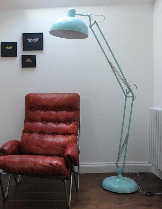 Staande lamp - Staal - 180 cm, Antiek en Kunst, Antiek | Wandborden en Tegels