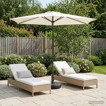 vidaXL Tuinparasol met voet 270 x 270 cm Polyester, Verzenden, Nieuw