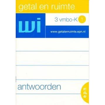 Getal en Ruimte 3 Antwoorden VMBO-K-1, Verzenden, Nieuw