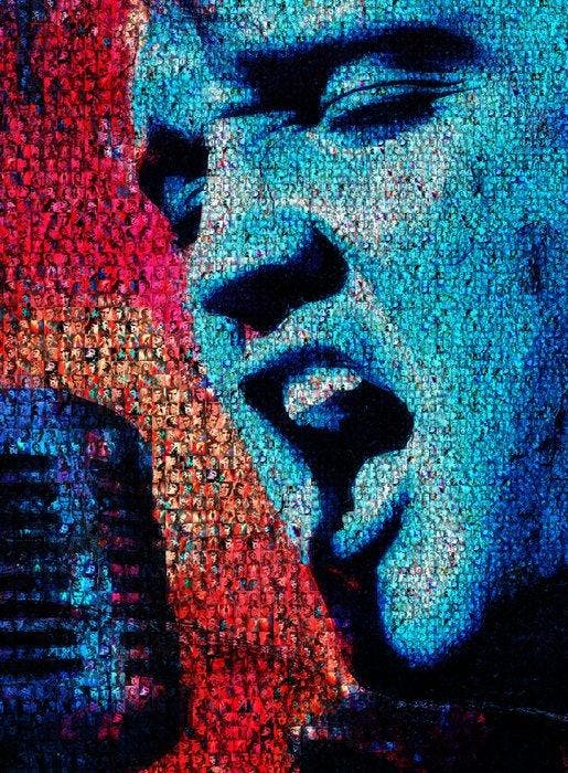 David Law - Echo Waves - Memphis King II - Format XL 60x60, Antiquités & Art, Art | Objets design