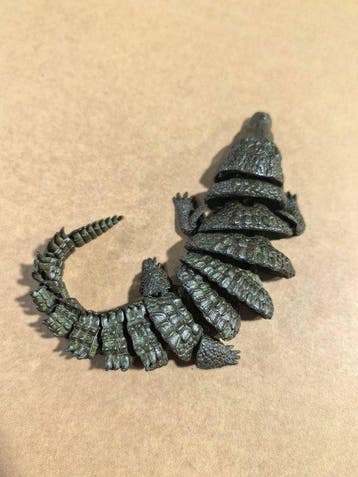 Japanese bronze crocodile sculpture/tea ceremony ornament –, Antiek en Kunst