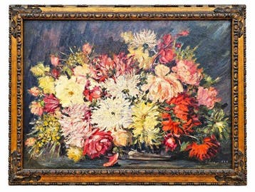 École de Paris (1929) - Bouquet de Fleurs, Antiek en Kunst