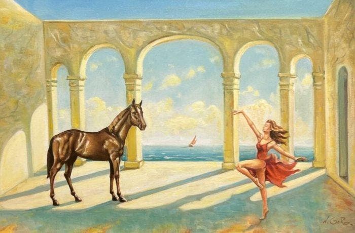 Nikolay Gorovoy - Two Graces, Antiek en Kunst, Kunst | Schilderijen | Modern