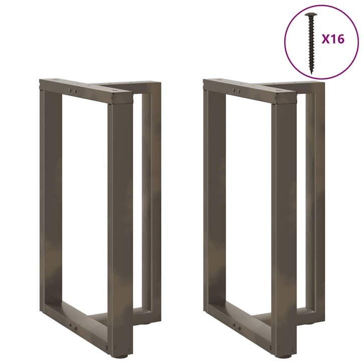 vidaXL Bartafelpoten 2 st T-vormig 60x35x(90-91) cm staal, Huis en Inrichting, Tafelonderdelen, Nieuw, Verzenden