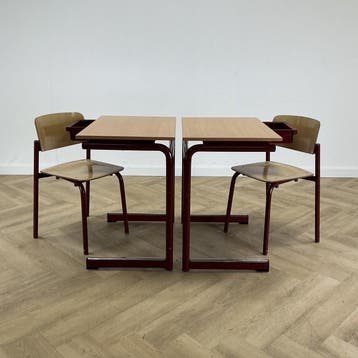 complete schoolset (blauwe stip) Presikhaaf 8x tafel + 8x