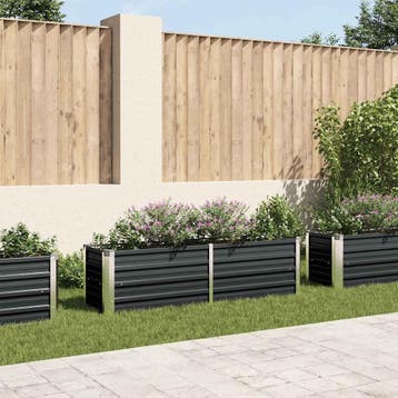 vidaXL Plantenbak verhoogd 160x40x45 cm gegalvaniseerd staal, Verzenden, Nieuw