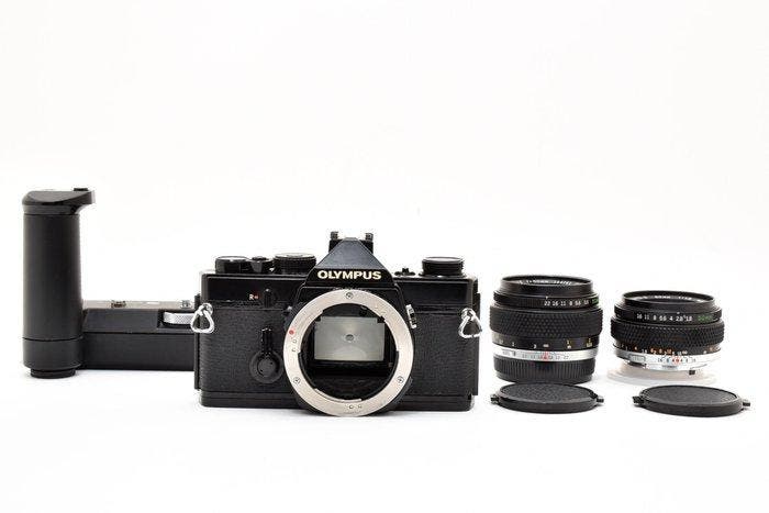 Olympus OM-1 black + Winder 2 + Zuiko 1.8/50mm + Zuiko MC, TV, Hi-fi & Vidéo, Appareils photo analogiques