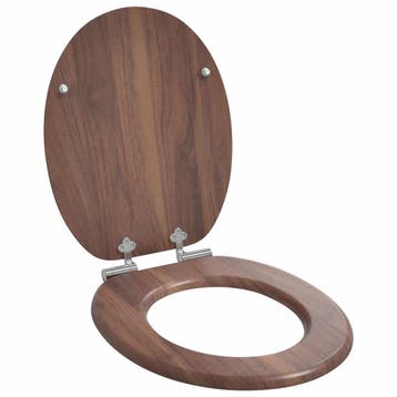 vidaXL Toiletbril Bruin 44 x 38 cm Bewerkt hout, Verzenden