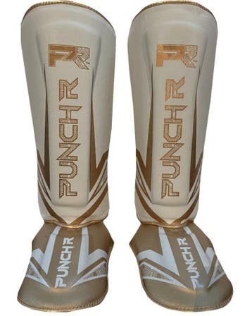 PunchR™ Electric Kickboks Muay Thai Scheenbeschermers Wit, Verzenden, Nieuw, Overige
