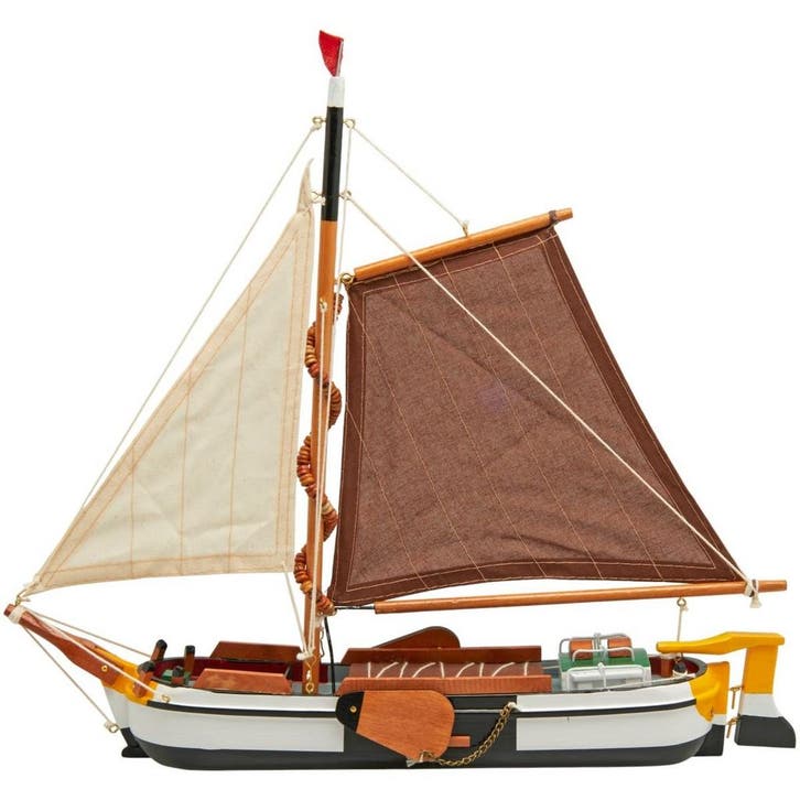 Skutsje Model 38cm Wit, Hobby & Loisirs créatifs, Modélisme | Bateaux & Navires, Enlèvement ou Envoi