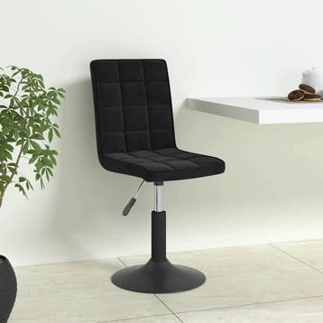vidaXL Eetkamerstoelen draaibaar 6 st fluweel zwart, Verzenden