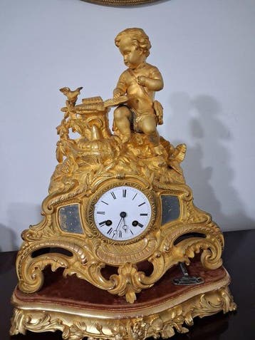 Pendule - Messing, Brons - 1800-1850, Antiek en Kunst