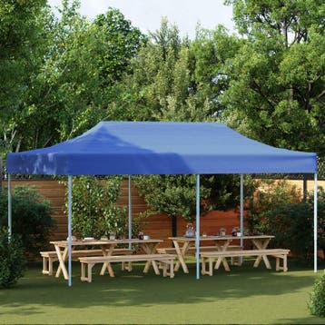 vidaXL Partytent 291 x 580 x 315 cm Blauw Oxford Stof, Verzenden, Nieuw