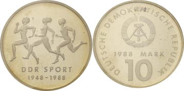 10 Mark 1988 Kurs- en Gedenkmunten, Verzenden, België