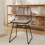 Pluck metalen draadstoel zwart | met zitkussen, Huis en Inrichting, Stoelen, Verzenden, Zwart, Nieuw, Scandinavisch