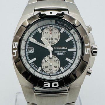 Seiko - Chronograph 100M Tachymeter - Zonder minimumprijs