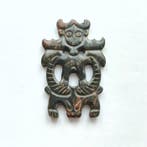 ancien tibétain ou népalais Pierre dure (jade ?) Talisman en