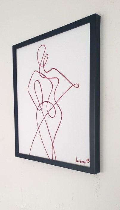 Liesens - Come together (Handpainted on canvas met lijst), Antiek en Kunst, Kunst | Schilderijen | Modern