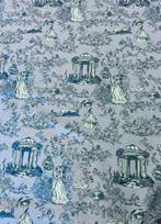 Zeer prestigieus en exclusief toile de Jouy-stof met dubbele