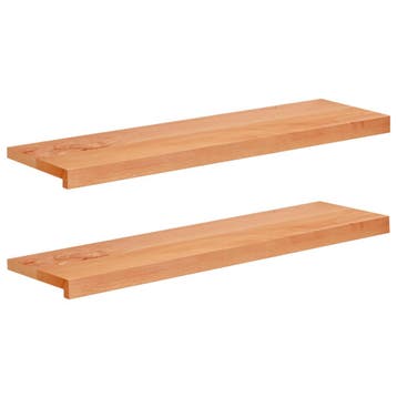 vidaXL Trapmatten 2 st Lak 90 x 25 x 2 cm Massief beukenhout, Verzenden, Nieuw
