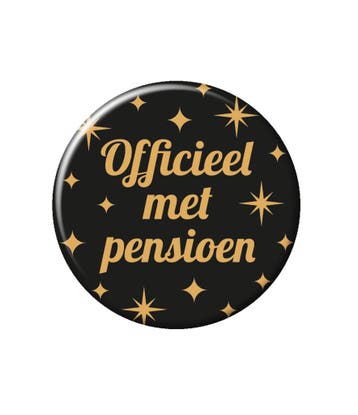Pensioen Button, Hobby en Vrije tijd, Verzenden, Nieuw