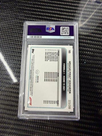 2022 Topps Chrome Lewis Hamilton 165 Carte parallèle, Foil,, Collections