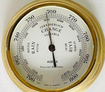 Agena. Germany. - Barometer (2) - Messing - Barometer en, Antiek en Kunst