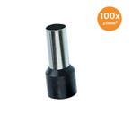 Adereindhuls Geïsoleerd 25mm² Zwart 100 stuks, Ophalen of Verzenden