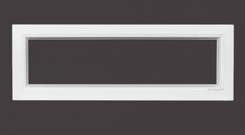 PVC raam vast b98xh35 cm Wit, Gevelraam of Ruit, Minder dan 80 cm, 80 tot 120 cm, Nieuw