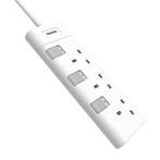 2dekans | Philips 3-weg Stekkerdoos 230V – 2 Meter Kabel –, Computers en Software, Overige Computers en Software, Ophalen of Verzenden