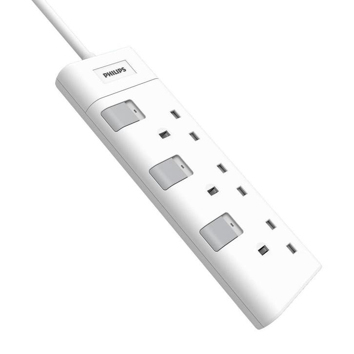 2dekans | Philips 3-weg Stekkerdoos 230V – 2 Meter Kabel –, Computers en Software, Overige Computers en Software, Ophalen of Verzenden