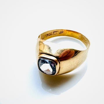 Zonder minimumprijs - Ring - 18 karaat Geel goud - 0.77ct.