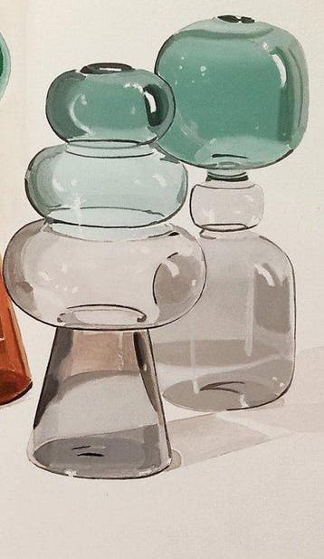 Antonio Perotti - Still Life Oggetti diversi in vetro