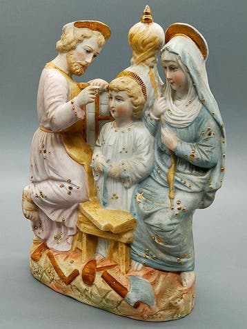 Figuur - Heilige Familie - 23 cm - Porselein, Antiek en Kunst
