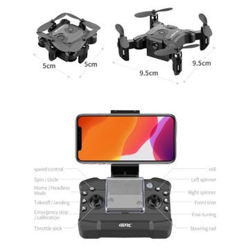 4D-V2 Mini RC Drone met Camera - Pocket Quadcopter Speelgoed, Verzenden, Nieuw