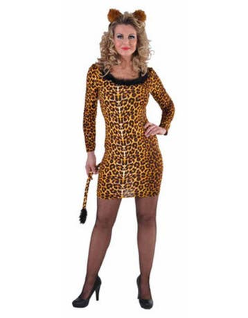 Pussycat mini jurk bruin of roze, Ophalen of Verzenden, Nieuw