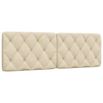 vidaXL Hoofdbordkussen 160 cm stof crèmekleurig, Verzenden