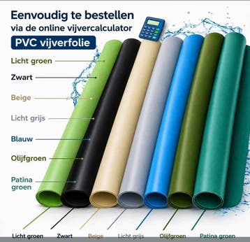PVC Vijverfolie –Goedkoop - Verschillende kleuren en maten, Tuin en Terras, Vijvers, Nieuw