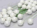 Kerstballen op Lange draad Opaal Wit 5 cm 30 stuks, Nieuw