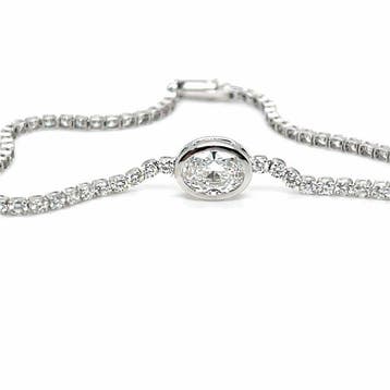 Zonder minimumprijs - Armband - 14 karaat Witgoud - 3.10ct., Nieuw