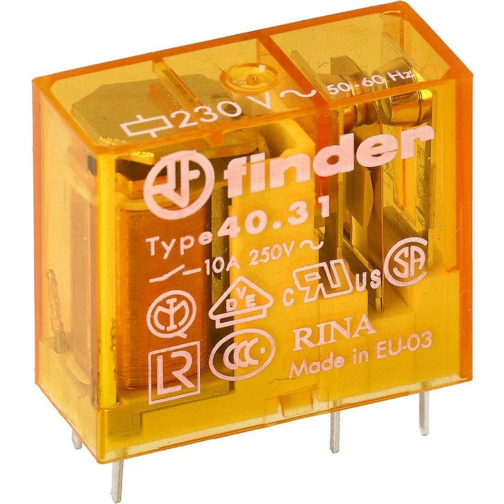 Finder 40.31 Relais PCB 10A 230VAC Monopole -, Bricolage & Construction, Électricité & Câbles, Envoi