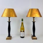 Tafellamp - Aluminium - Twee Empire stijl tafellampen