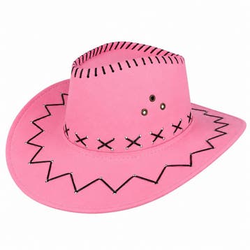 Cowboyhoed - Western Hoed met Stiksel - Roze